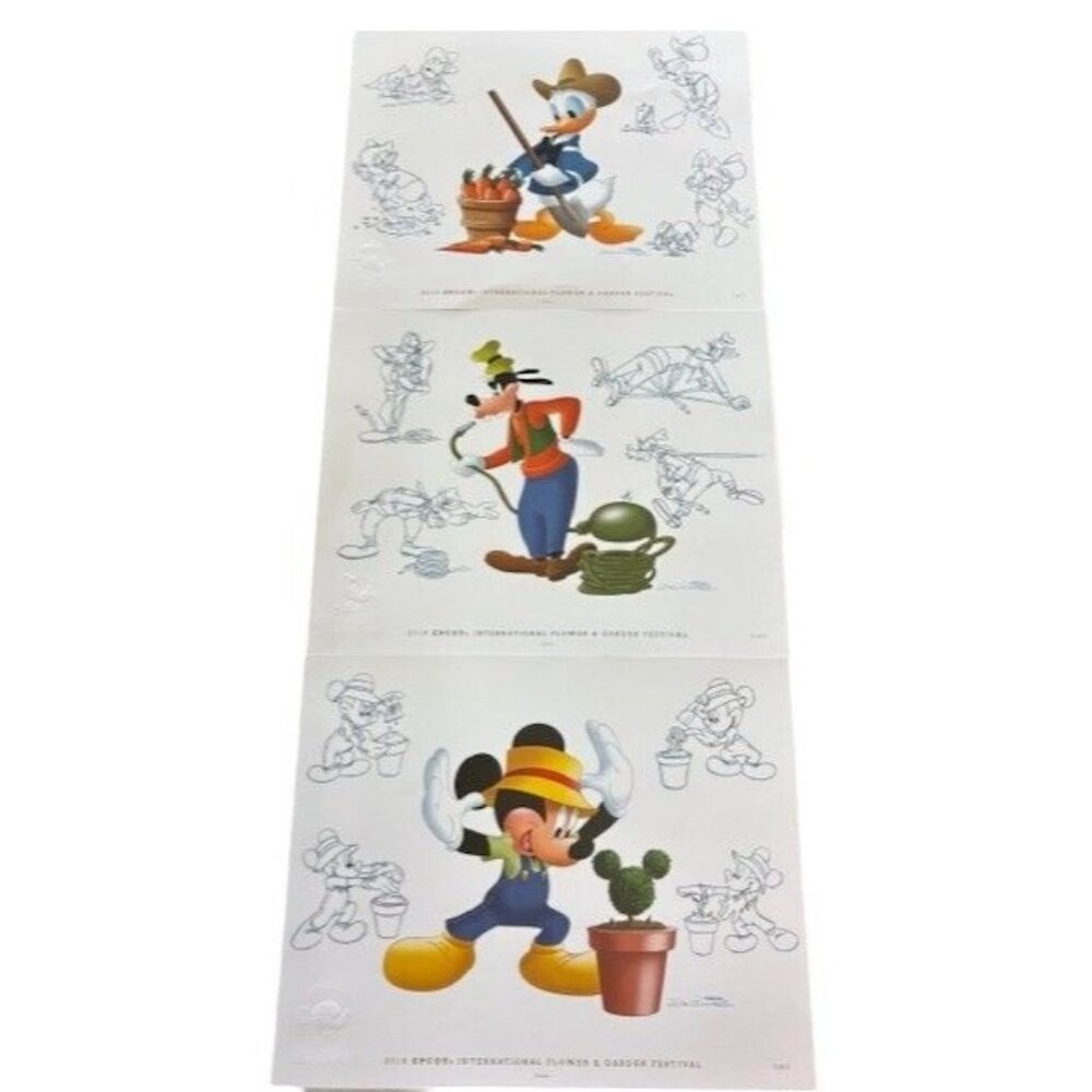 2016 Epcot International Flower & Garden Festival Disney Prints Featuring Mickey
